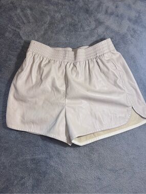 Faux leather shorts